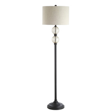 January 60" Glass/Metal LED Floor Lamp - JONATHAN Y